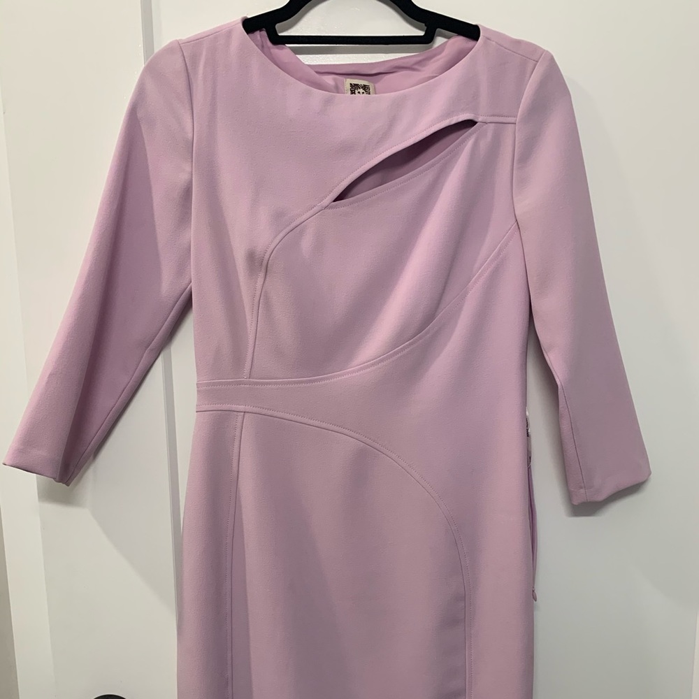 Anne Klein Crocus Purple Stretch Crepe Dress